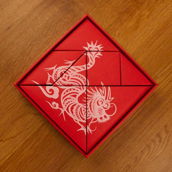 春節(jié)禮品盒包裝設計，新年七巧板的妙用